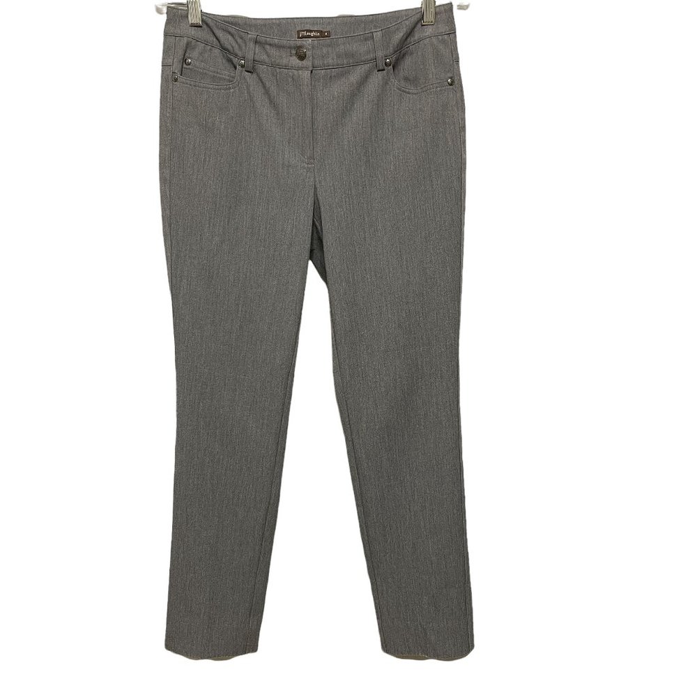 J. McLaughlin Size 4 Grey Career Trouser Pants